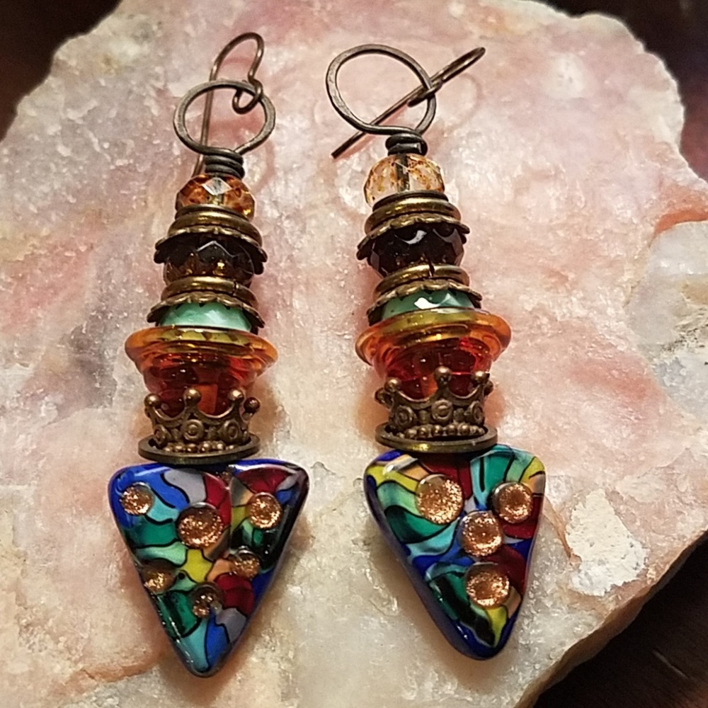 Fancy Artisan Dangle Earrings